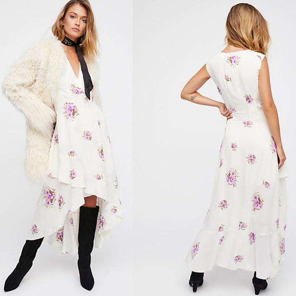 NWT FREE PEOPLE Birdie Asymmetical Hem Dress - Picture 2 of 8